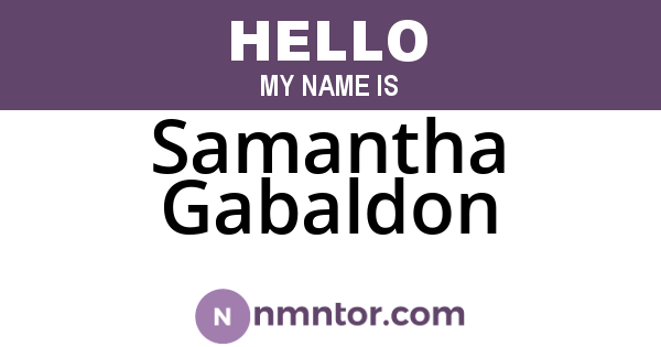 Samantha Gabaldon