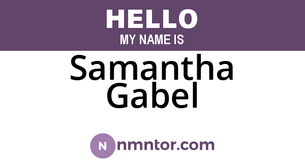 Samantha Gabel