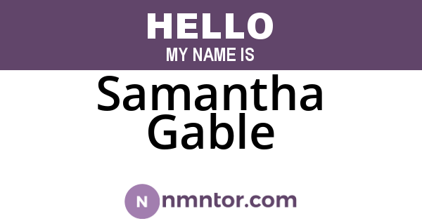 Samantha Gable