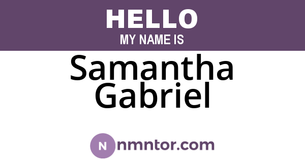 Samantha Gabriel