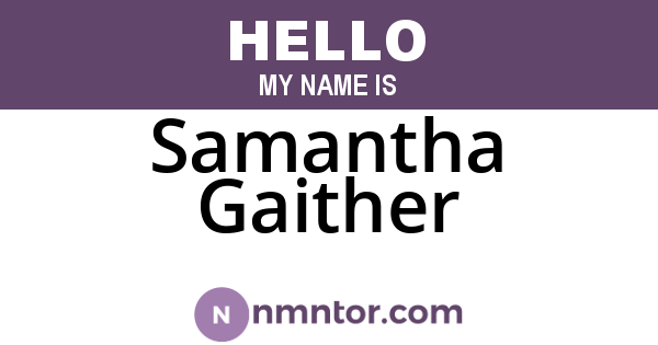 Samantha Gaither