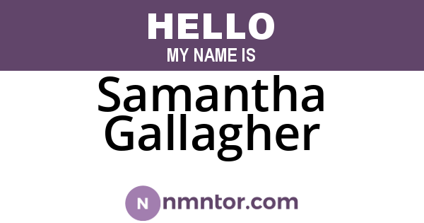Samantha Gallagher