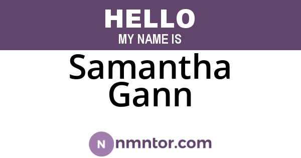 Samantha Gann