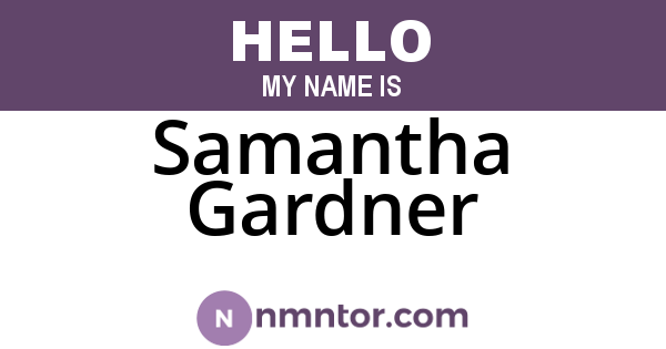 Samantha Gardner