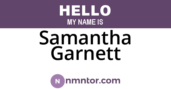 Samantha Garnett