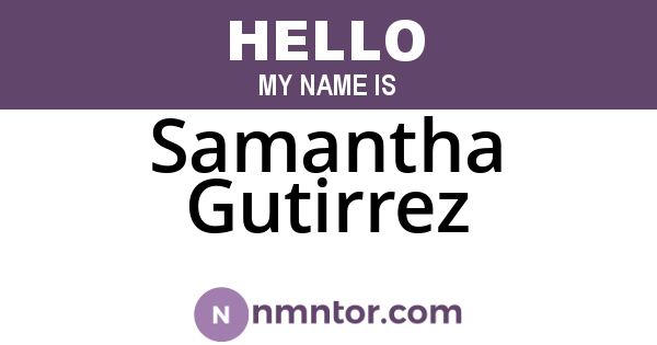 Samantha Gutirrez