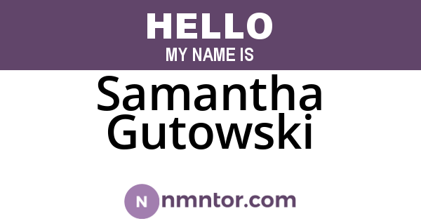 Samantha Gutowski