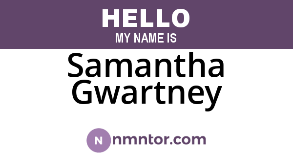 Samantha Gwartney