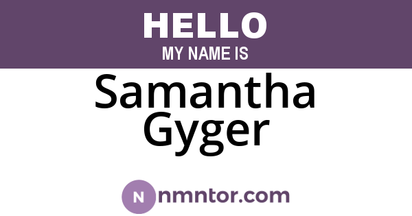 Samantha Gyger