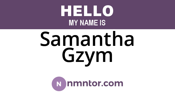 Samantha Gzym