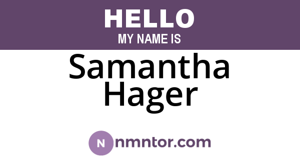 Samantha Hager