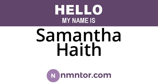 Samantha Haith