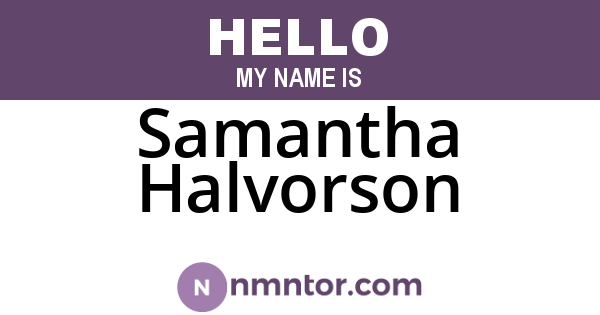 Samantha Halvorson