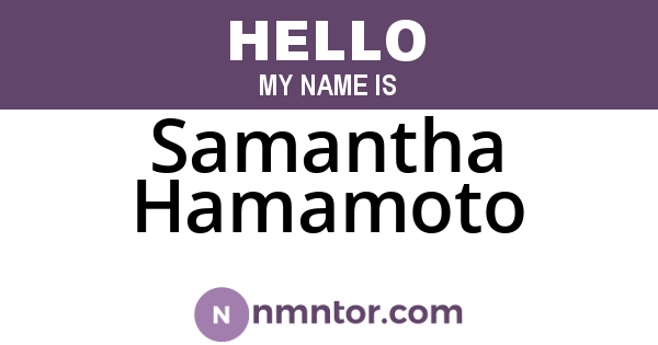 Samantha Hamamoto
