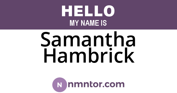 Samantha Hambrick