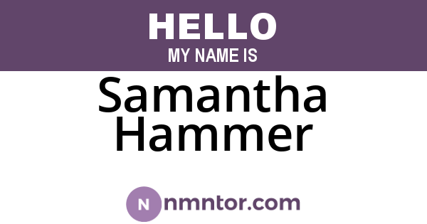 Samantha Hammer