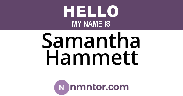 Samantha Hammett