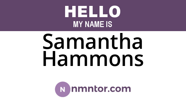 Samantha Hammons