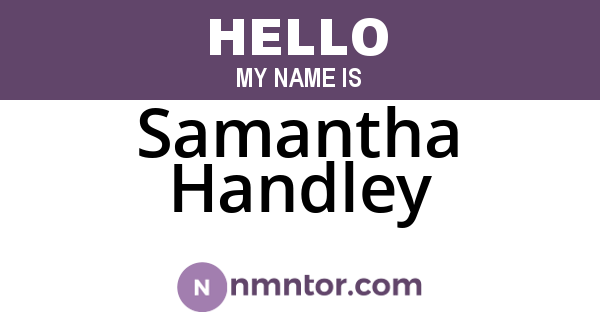 Samantha Handley