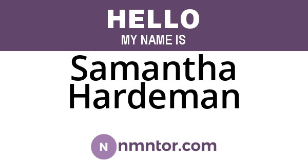 Samantha Hardeman