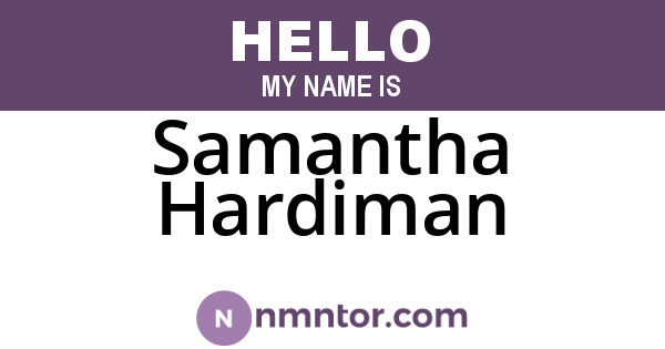 Samantha Hardiman
