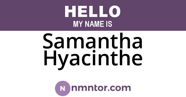 Samantha Hyacinthe
