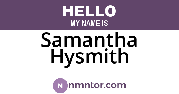 Samantha Hysmith