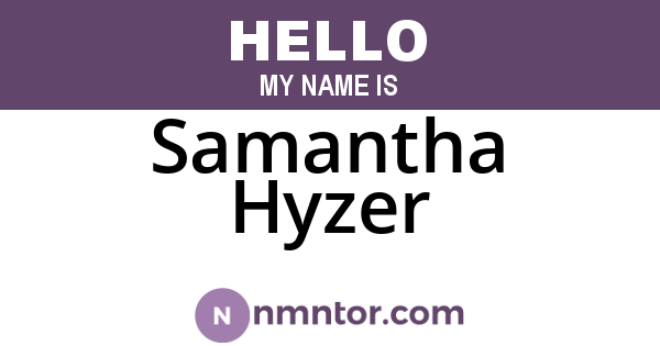 Samantha Hyzer