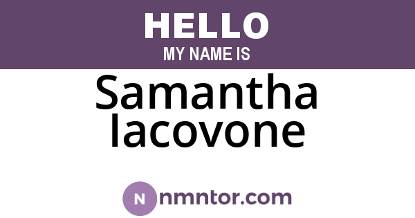 Samantha Iacovone