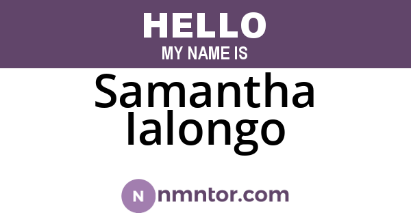 Samantha Ialongo