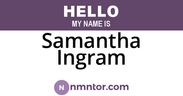 Samantha Ingram