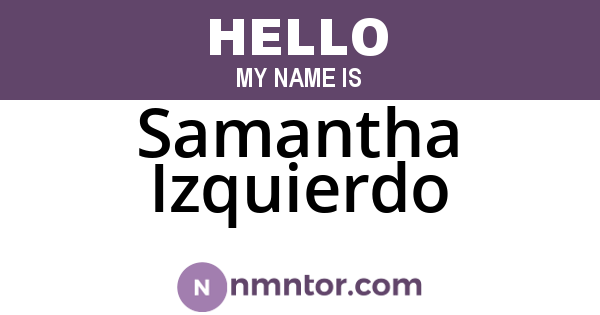 Samantha Izquierdo