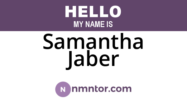 Samantha Jaber