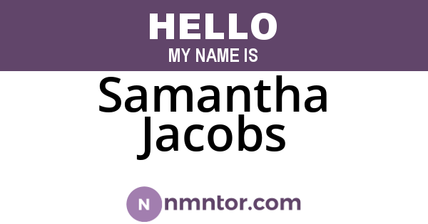 Samantha Jacobs