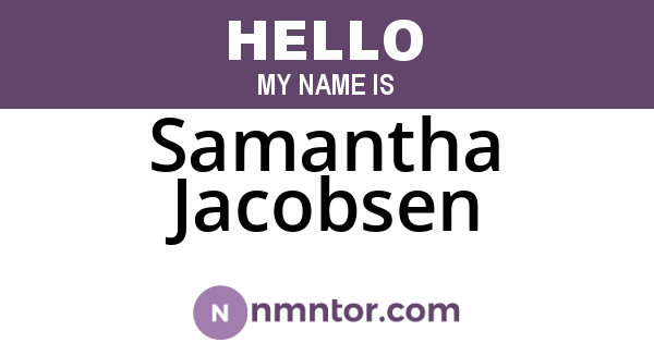 Samantha Jacobsen
