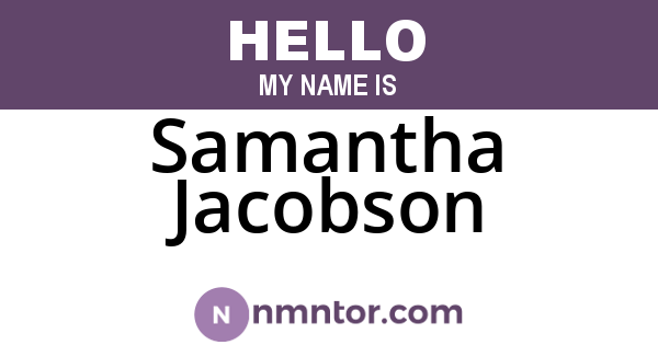 Samantha Jacobson