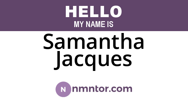 Samantha Jacques