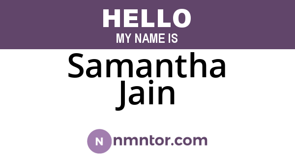 Samantha Jain