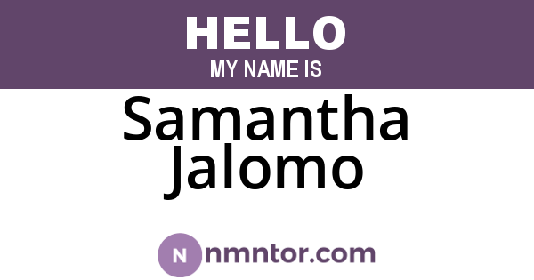 Samantha Jalomo