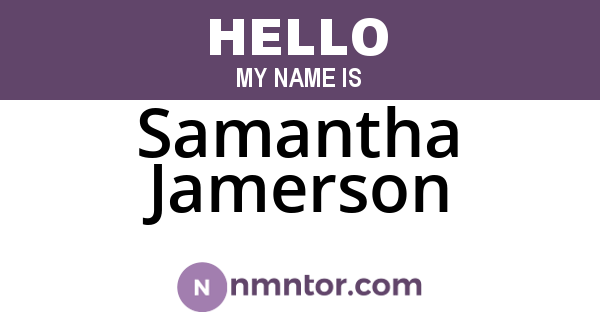 Samantha Jamerson