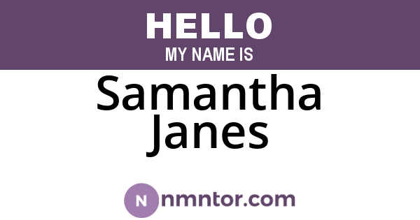 Samantha Janes