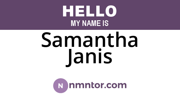 Samantha Janis