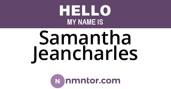 Samantha Jeancharles