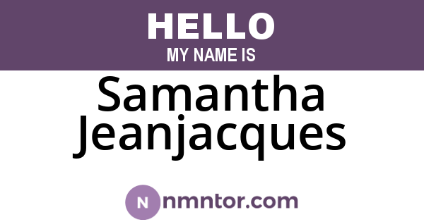 Samantha Jeanjacques