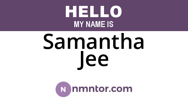 Samantha Jee