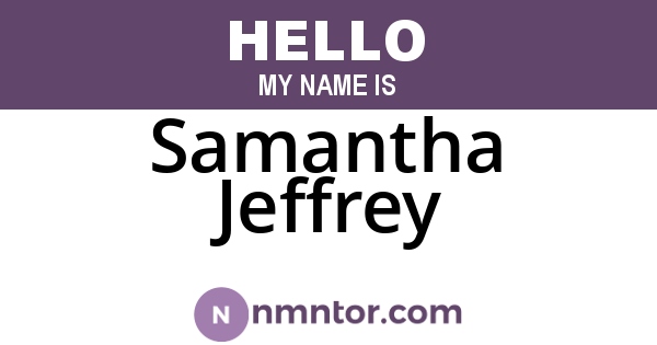 Samantha Jeffrey