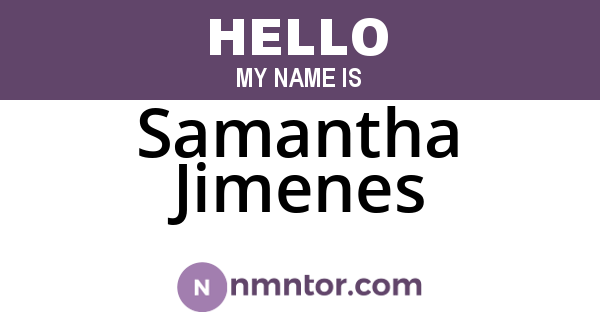 Samantha Jimenes