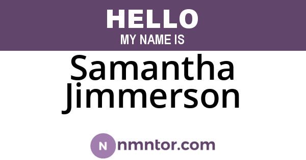 Samantha Jimmerson