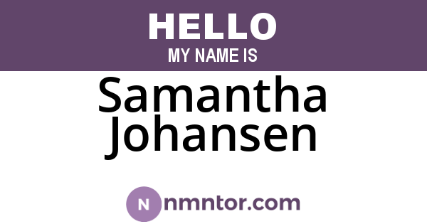 Samantha Johansen