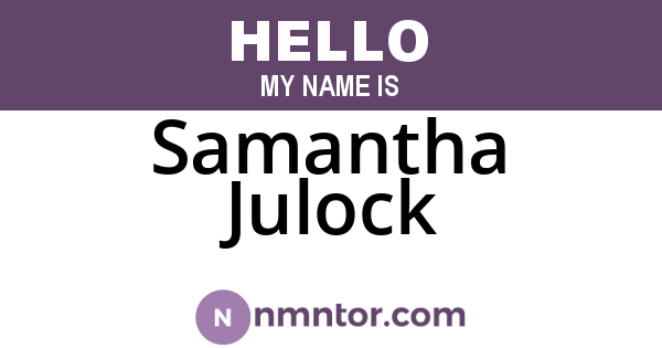 Samantha Julock